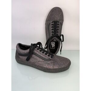 Vans Old Skool Rainbow Glitter Black Low Top Sneakers Women Size 9 Sparkle Skate